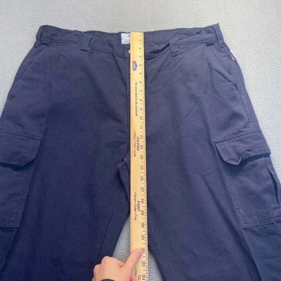 Tyndale FR Mens Carpenter Pants 42X32 Navy Blue Fire Resistance Pocket Workwear - Picture 5 of 11